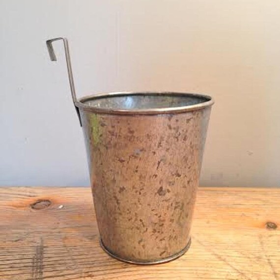 Hanging Zinc Flower Pots with Hook Hang to fence pallets Etsy