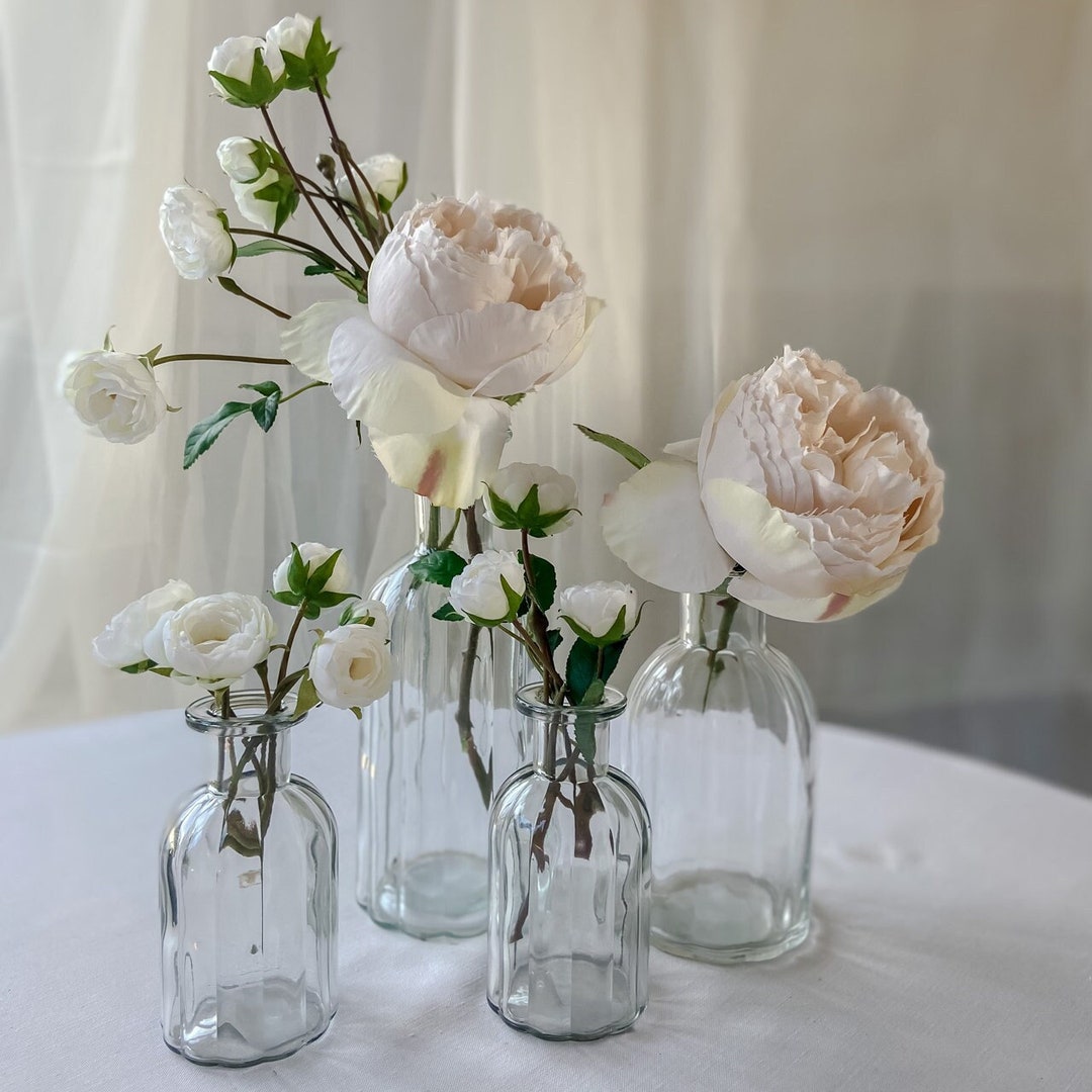 Vintage Glass Bottle Vase 3 Sizes Wedding Centrepieces, Wedding Vases