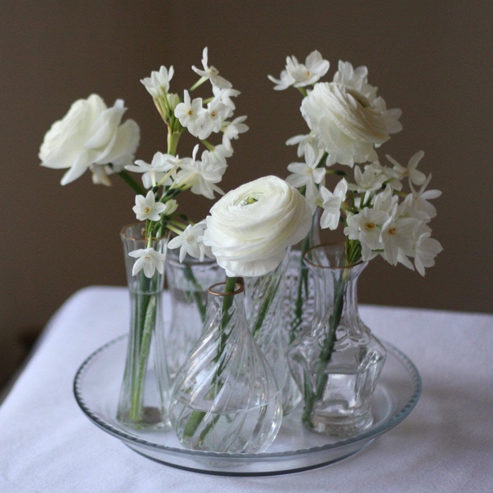 6 X Clear Glass Bud Vases With Gold Rim Wedding Centrepieces Etsy UK