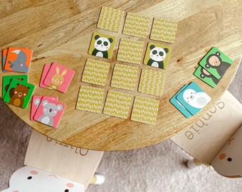 Animal Matching Memory Snap Game - Learning Games & Toys For 3 Years Upwards, Birthday Gift, Primary School Card Game, Traditional Games