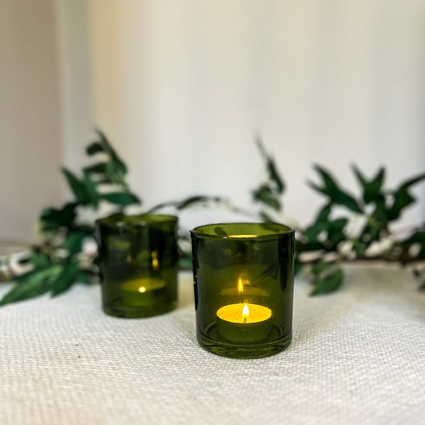 Forest Green Tea Light Holder - Wedding Decor - Home Decor