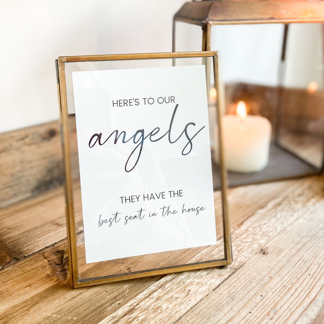 Wedding Memory Table Sign Angels A6 Wedding Print Wedding Memory Table / Remembrance Table