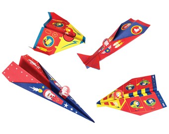 Origami Paper Planes Craft Set - (Primary School Activity 5+ years) - Rainy Day Activity, Birthday Gift, Birthday Present, Traditional Gifts