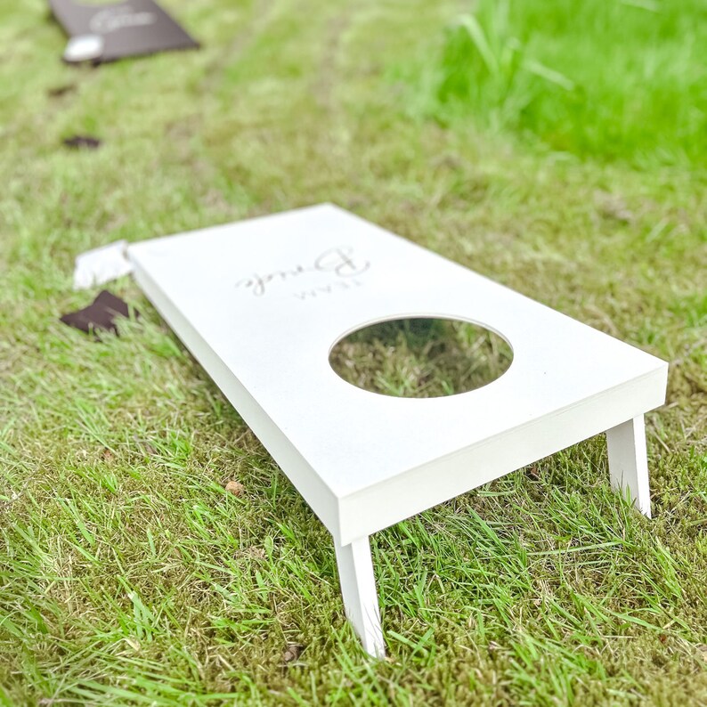 Wedding Garden Games Corn Hole Team Bride / Team Groom Garden games, Lawn Games, Summer Wedding Games, Wedding outdoor games image 4