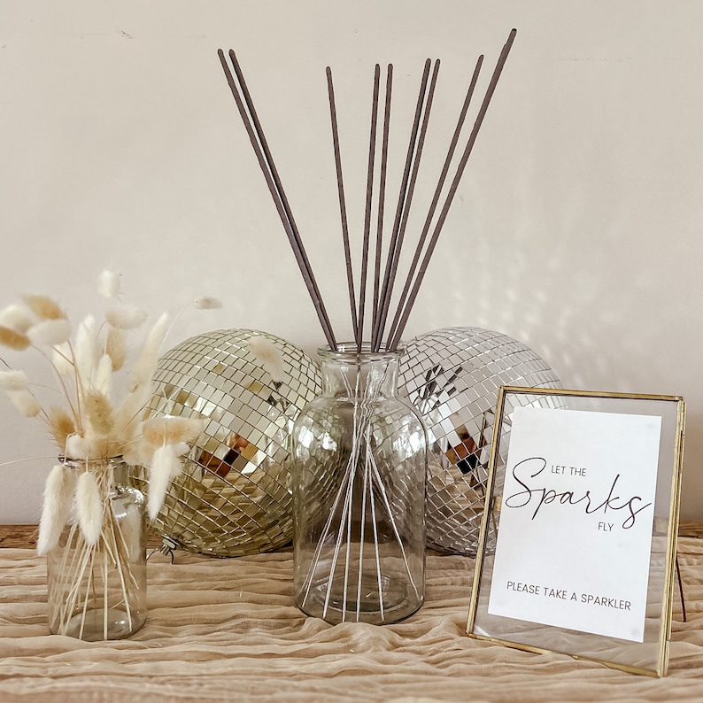 Wedding Sparklers Long 10 or 18 Wedding Party Sparklers set of 5 Send-Off Sparklers Wedding Decorations image 3