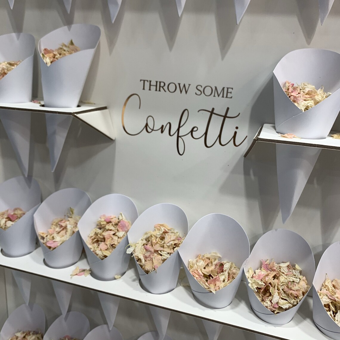 Wedding Confetti Cone Display Stand 32 White Cones Stand Etsy UK
