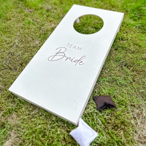 Wedding Garden Games Corn Hole Team Bride / Team Groom Garden games, Lawn Games, Summer Wedding Games, Wedding outdoor games image 2