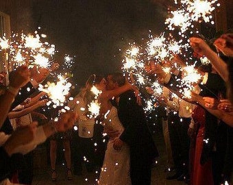 Wedding Sparklers - Long 10" or  18" Wedding Party Sparklers (set of 5) Send-Off Sparklers - Wedding Decorations