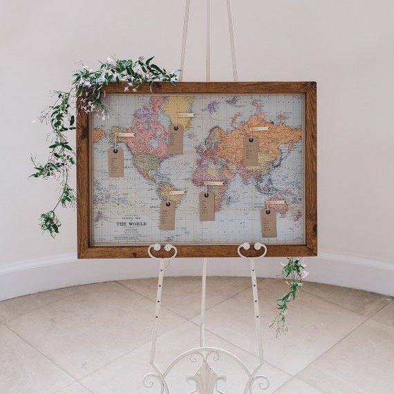World Map Wedding Seating Chart