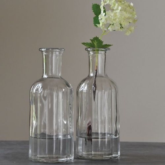 Vintage Glass Bottle Vase 2 Sizes Wedding Centrepieces Etsy