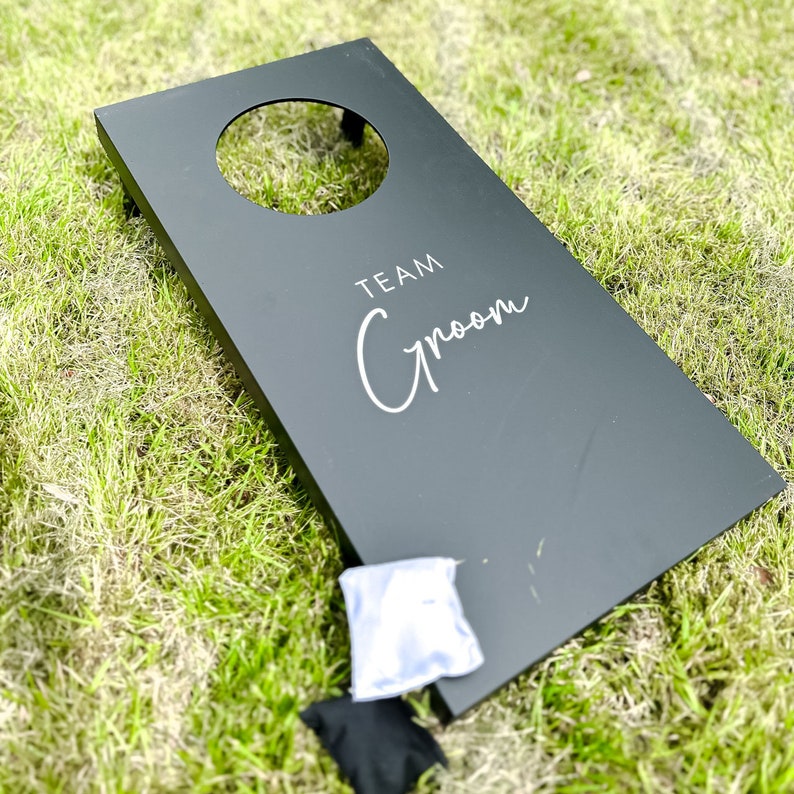 Wedding Garden Games Corn Hole Team Bride / Team Groom Garden games, Lawn Games, Summer Wedding Games, Wedding outdoor games image 3