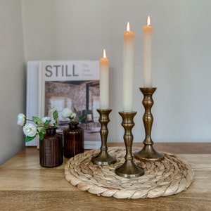 2 x Bronze Candlestick Holders  - Wedding Decorations, Home Styling, Gifts