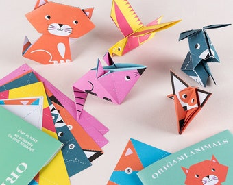 Origami Animals Craft Set -  (Primary School Activity 5+ years) - Rainy Day Activity, Birthday Gift, Birthday Present, Kid's 5,6,7 Year Old