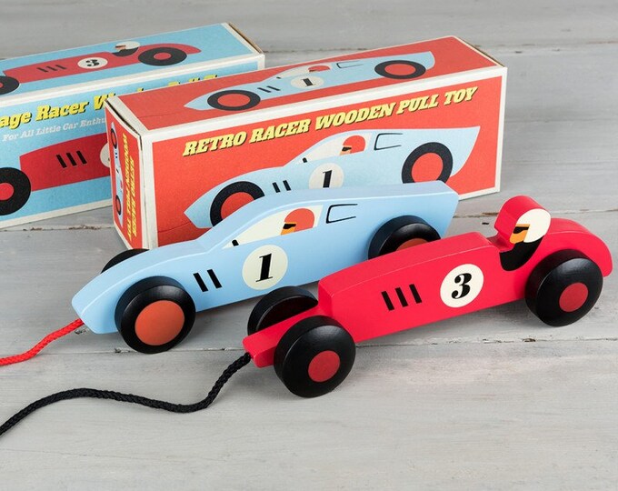 Wooden Toy Pull Along Car Toddler Birthday Toys 1 2 3 Etsy UK