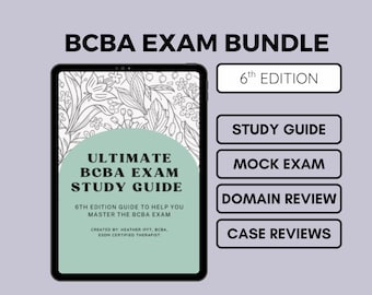 BCBA Exam Prep Bundle – Study Guide, Case Review, Mock Exam (Digital Download)