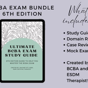 Ultimate BCBA Exam Bundle - Study Guide, Section Review, Case Review, and Mock Exam