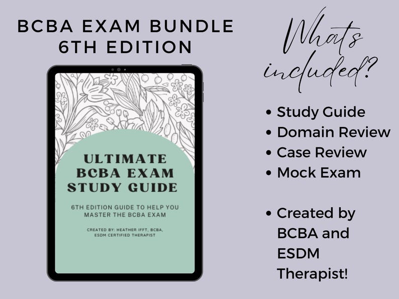 BCBA Exam Prep Bundle – Study Guide, Case Review, Mock Exam (digital ...