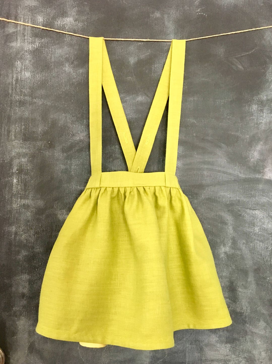 Girls Linen Skirt Toddler Suspender Skirt Baby Twirly Skirt Etsy