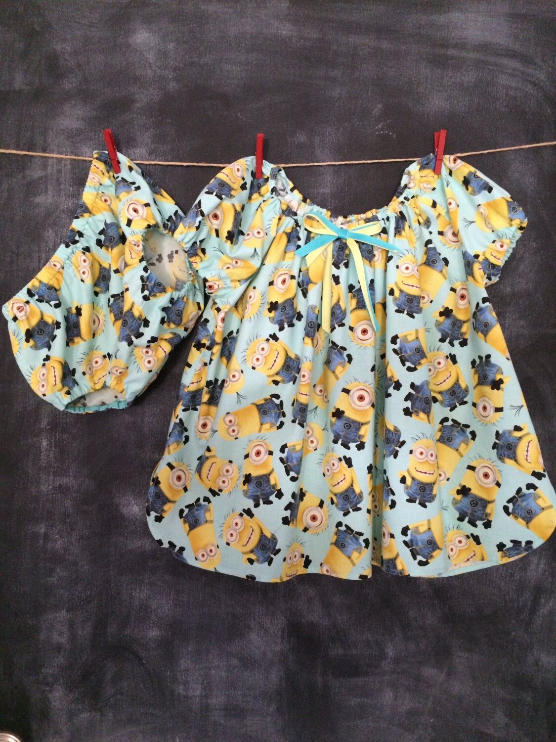 Toddler Girl Minion Baby Doll Pajama Set Despicable Me Baby Etsy