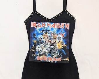 Iron Maiden dress, band merch, metal merch, metal dress, heavy metal dress, rock dress, gift
