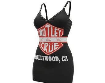 Motley Crue Girls Girls Girls Print Mini Dress Fishnet Sleeves Tunic Top  Shirt Metal Rock All Sizes Available From XS S M L XL - Etsy