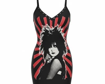Siouxie Sioux Graphic Dress, Punk Alternative Bekleidung