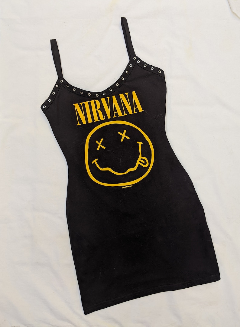 Nirvana, nirvana shirt, grunge, rock shirt, band tee, rock dress, alternative clothing, band merch, gift, grunge clothing image 1