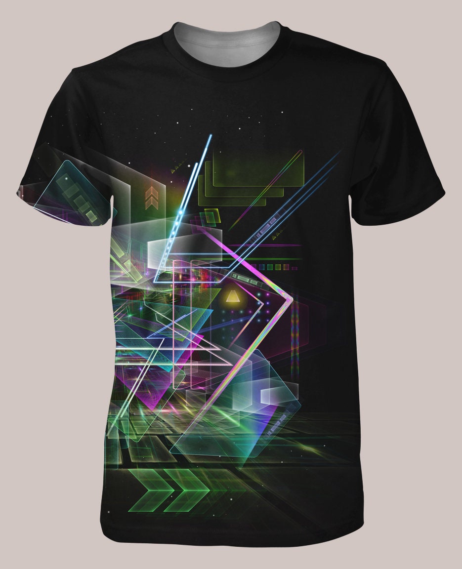 Virtual Reality Men's AllOver TShirt //Psychedelic Etsy