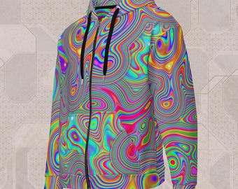Bluza z kapturem Liquisyrgic Trippy Festival – odzież EDM, stroje rave, stroje psytrance