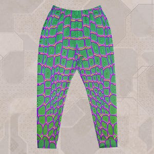 Reptilian Trippy Festival Joggers – EDM Clothing, Rave Outift, Psytrance Wear