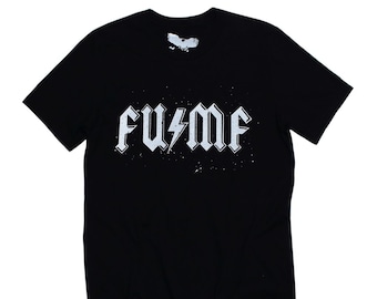 Camiseta ofensiva divertida/enojada x FU/MF x F%#k You MuthaF+?ka camiseta gráfica impresa con pantalla x camiseta negra Unisex
