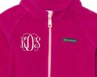 monogrammed columbia rain jacket
