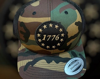 1776 Embroidered Camo Patch Hat