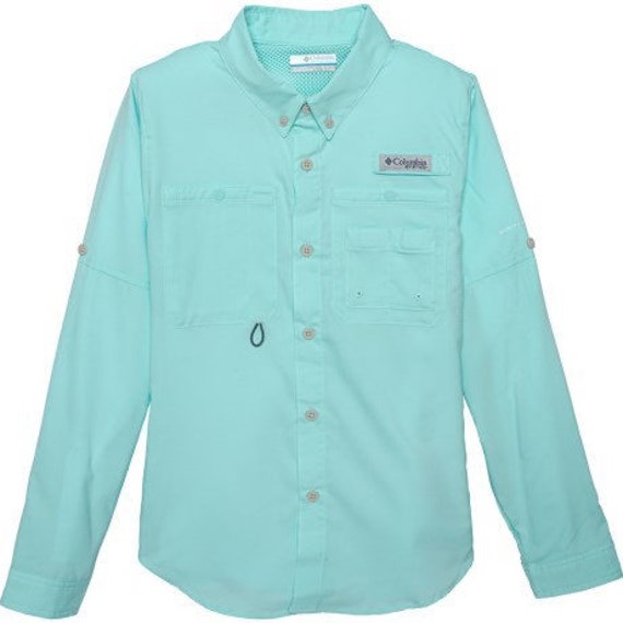 Embroidered Personalized Monogrammed Youth Kids Columbia PFG Fishing Shirt  UPF 40, Long Sleeve 