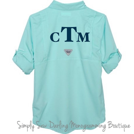 Embroidered Personalized Monogrammed Youth Kids Columbia PFG Fishing Shirt - UPF 40, Long Sleeve