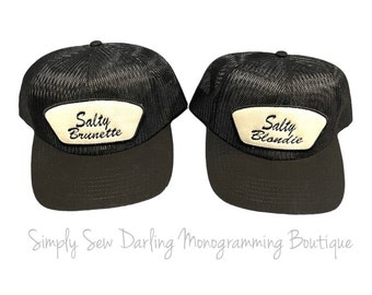 Embroidered Salty Patch Trucker Snap back Hat