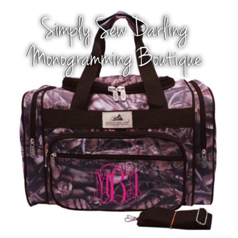 Personalized Monogrammed Woods Camo Camouflage Duffle Bag Etsy