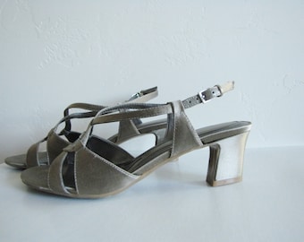 grey 2 inch heels