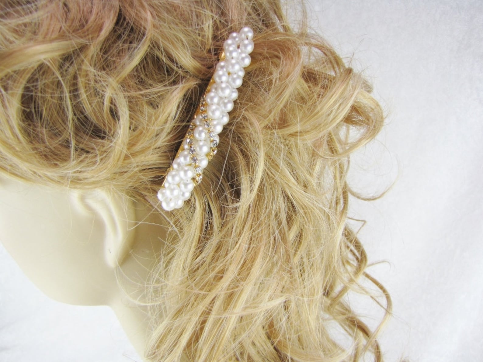 Blue Pearl Hair Clip - Etsy - wide 11
