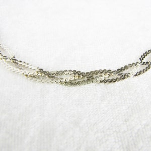 Unikt vävt halsband i sterlingsilver, modern flätad 18 tums sterlingsilverkedja, smycken för frun, present till henne bild 2