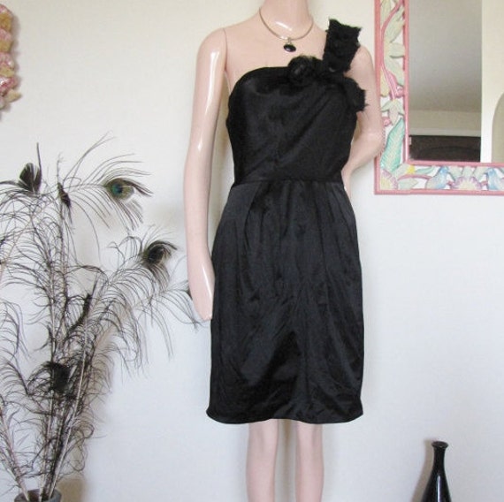 Vintage Black Cocktail Dress Sexy Party Evening One Shoulder Etsy India Vintage Black Cocktail Dress Sexy Party Evening One Shoulder Etsy India
