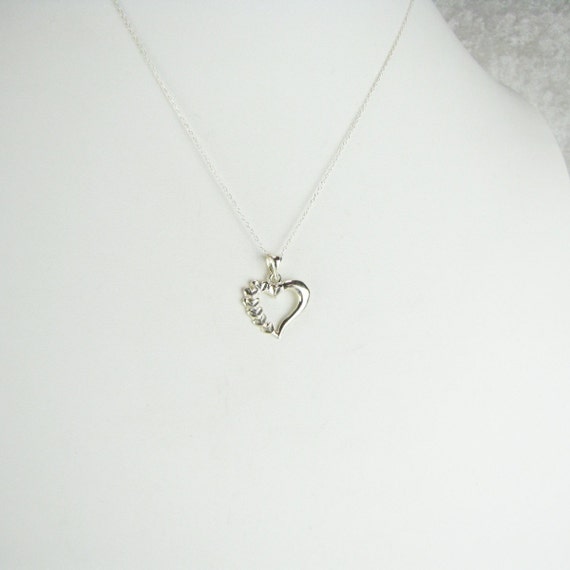 Vintage Heart Delicate & Dainty Sterling Silver L… - image 5