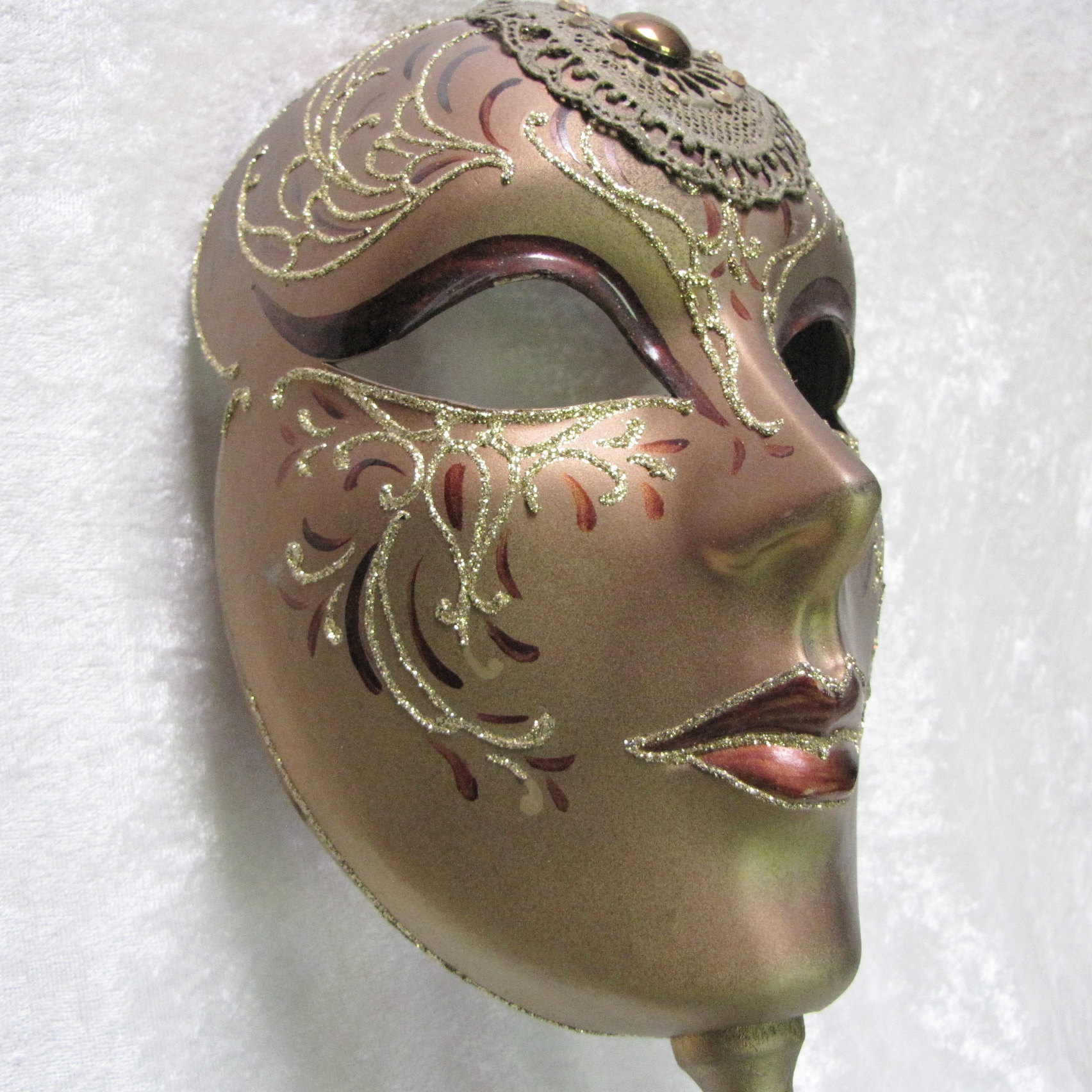 Masquerade Womens Full Face Halloween Mask, Paper Mache