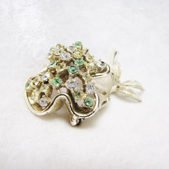 Vintage Coro  Flower Brooch, Designer 1950s Flora… - image 4