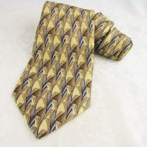 Vintage Men's Necktie 100% Silk Ties With Pattern - Etsy