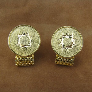 Boutons de manchette dorés pour hommes cool, atomiques Double Strike uniques rares et dépareillés, cadeaux pour lui, anniversaire, anniversaire de mariage, Noël - mari, frère