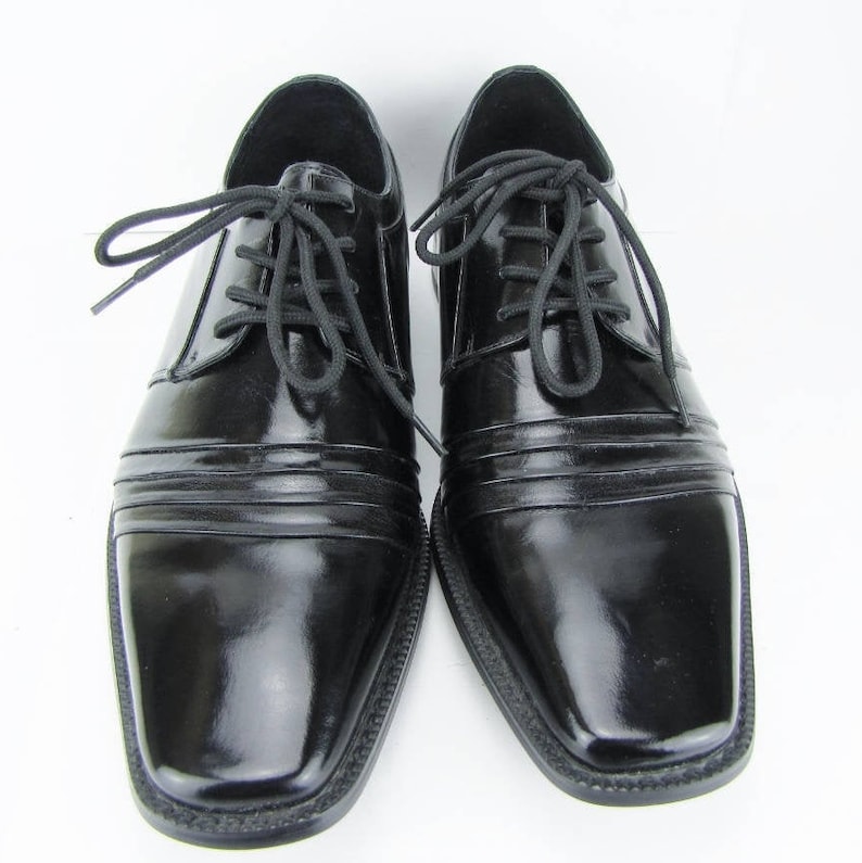 Men's Black Patent Leather Dress Shoes Comfortable | Etsy