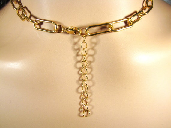 Irresistible Gold Choker Chain Necklace, Papercli… - image 6