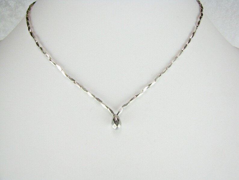 Everyday Modern Dainty Dangle Bead Pendant On Chain Wife Sterling Silver Minimalist Layering Choker Necklace For Sister Girlfriend