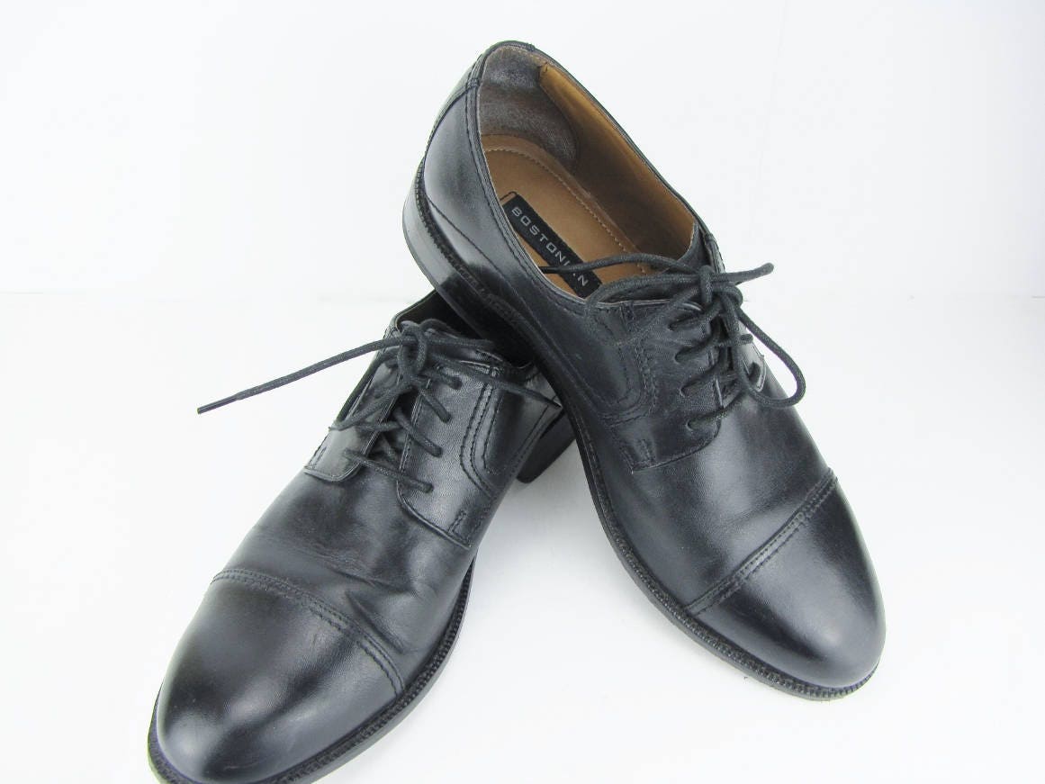 Men's Leather Lace Up Shoes Men's Oxford Black Office | Etsy